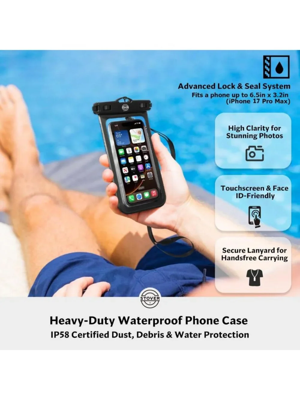 Waterproof Dry Backpack & Phone Case - Heavy-Duty Floating Bag for Kayaking